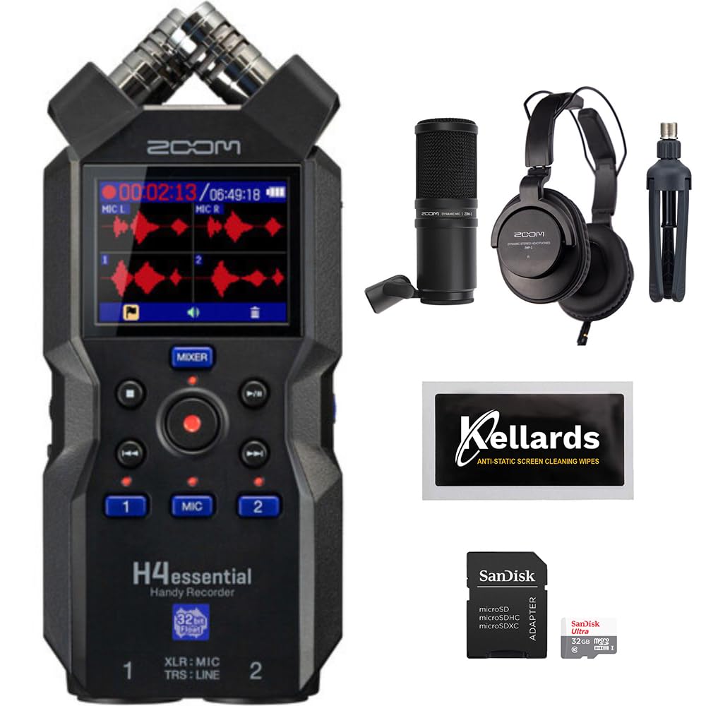 Amazon.com: Zoom H4essential 4-Track 32-Bit Float Portable Audio